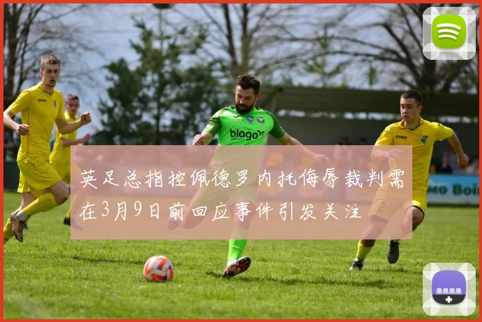 英足总指控佩德罗内托侮辱裁判需在3月9日前回应事件引发关注